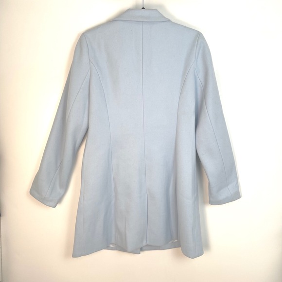 Allegra K Women's Light Blue Lapel Long Sleeve Button Front Blazer Coat Size S - Picture 10 of 11